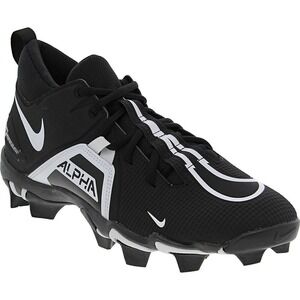Nike Alpha Menace 3 Shark Football Cleats Mens 12.5 Black White New Fastflex